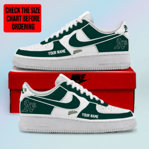 Limited Edition – Customized MLB Oakland Athletics Af1 Shoes