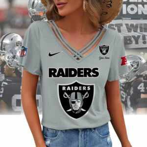 Limited Edition – Customized NFL Las Vegas Raiders V-Neck Shirt