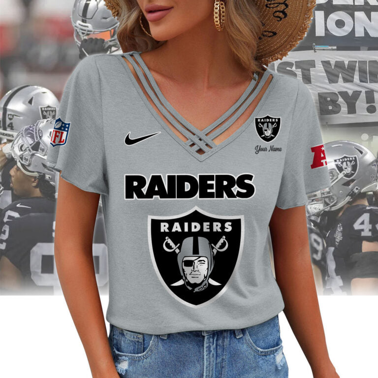 Limited Edition – Customized NFL Las Vegas Raiders V-Neck Shirt