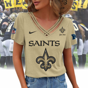 Limited Edition – Customized NFL New Orleans Saints V-Neck Shirt