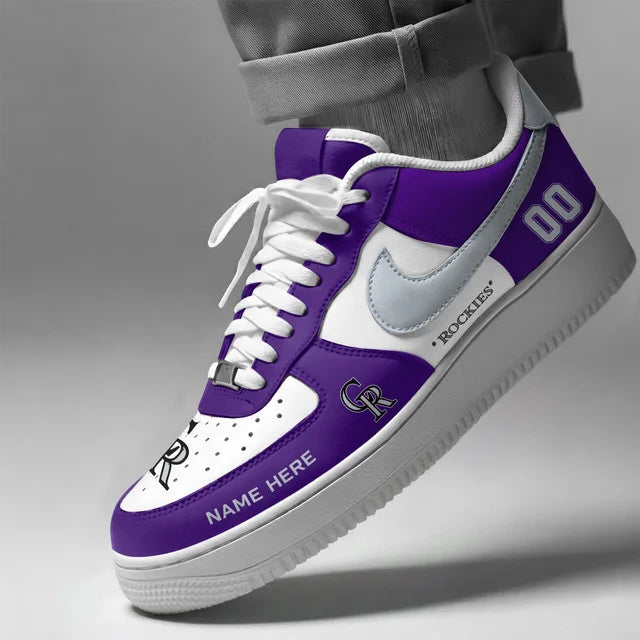Limited Edition – Customized MLB Colorado Rockies Af1 Shoes - Image 2