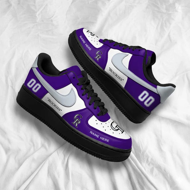 Limited Edition – Customized MLB Colorado Rockies Af1 Shoes - Image 3
