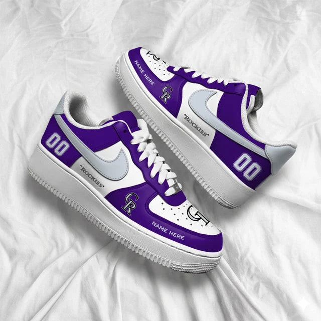 Limited Edition – Customized MLB Colorado Rockies Af1 Shoes - Image 4