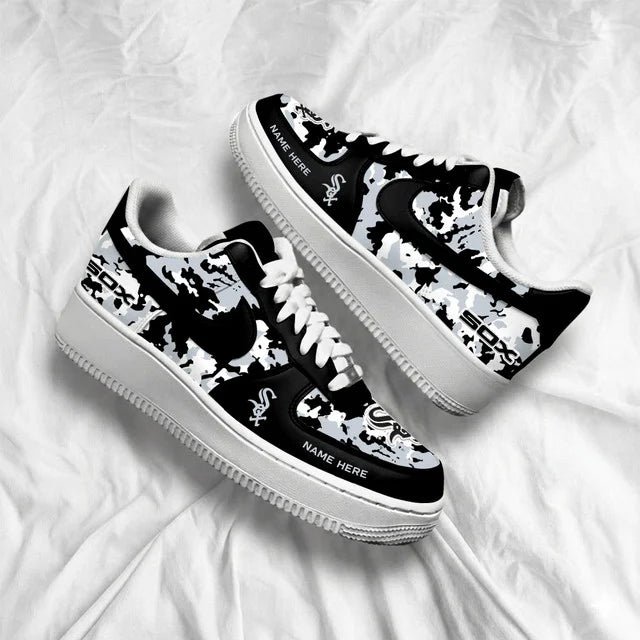 Limited Edition – Customized MLB Chicago White Sox Af1 Shoes - Image 3