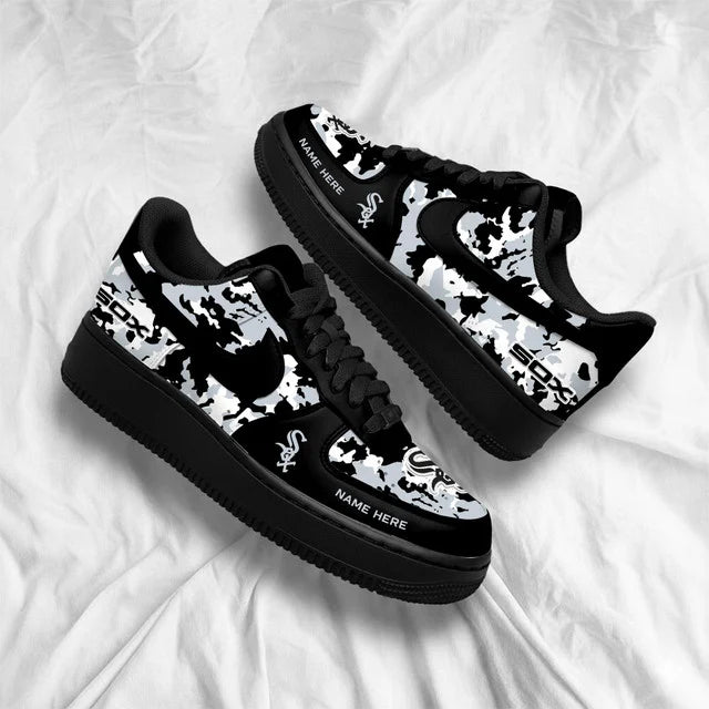 Limited Edition – Customized MLB Chicago White Sox Af1 Shoes - Image 4