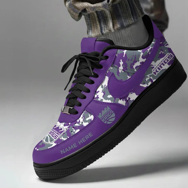 Limited Edition – Customized NBA Sacramento Kings Af1 Shoes - Image 2