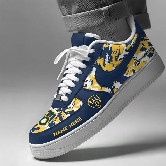 Limited Edition – Customized MLB Milwaukee Brewers Af1 Shoes
