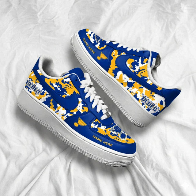 Limited Edition – Customized NHL St. Louis Blues Af1 Shoes - Image 3