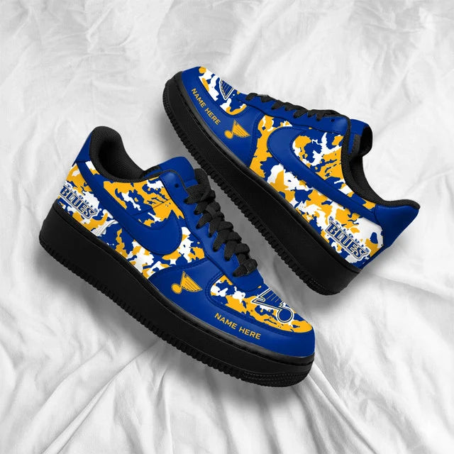 Limited Edition – Customized NHL St. Louis Blues Af1 Shoes - Image 4
