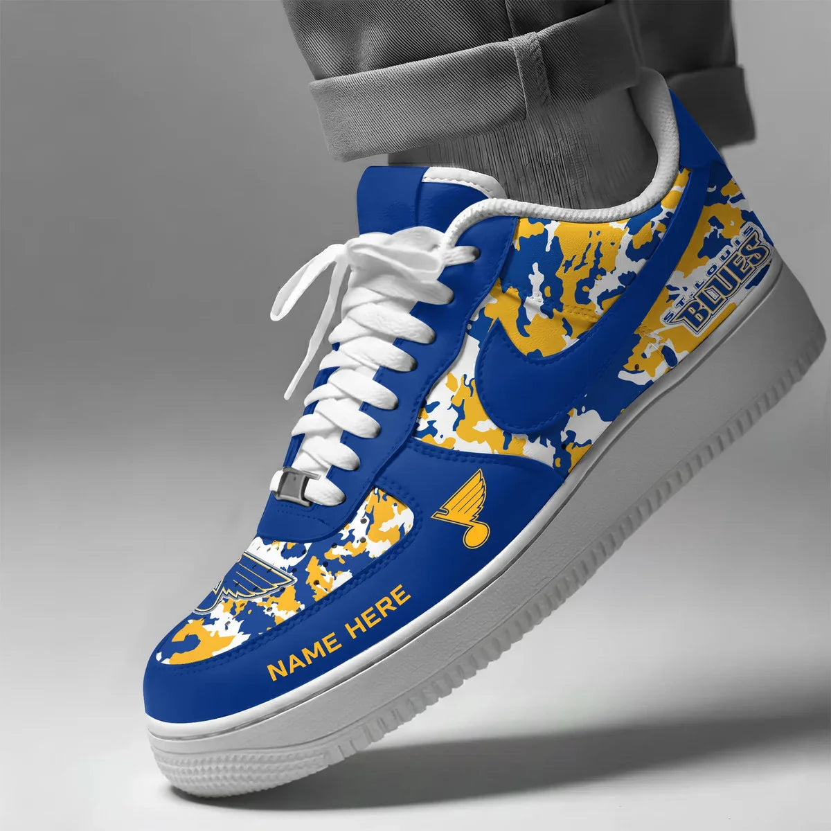 Limited Edition – Customized NHL St. Louis Blues Af1 Shoes
