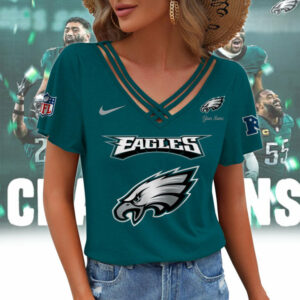Limited Edition – Customized NFL Philadelphia Eagles V-Neck Shirt