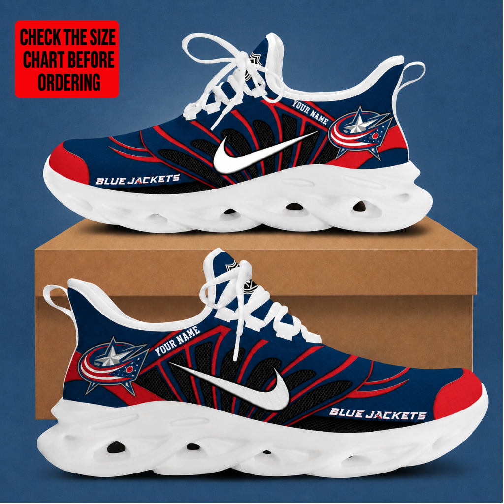 Limited Edition – Customized NHL Columbus Blue Jackets Max Soul Sneakers