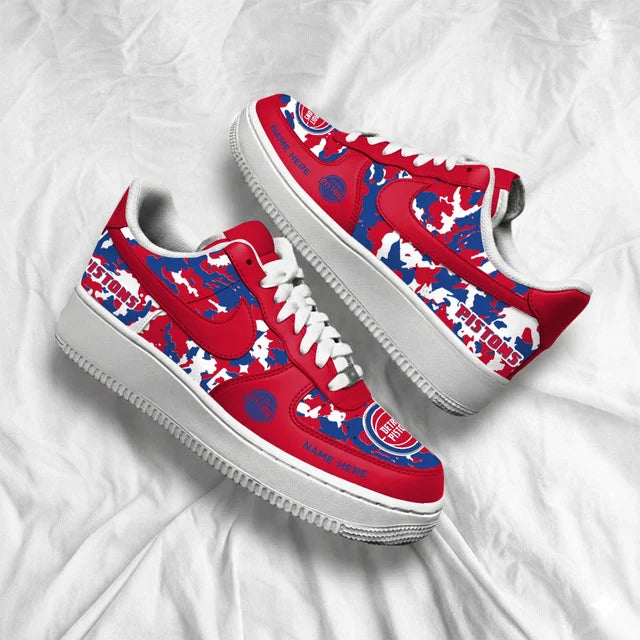 Limited Edition – Customized NBA Detroit Pistons Af1 Shoes - Image 3