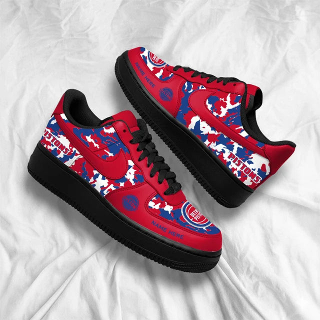 Limited Edition – Customized NBA Detroit Pistons Af1 Shoes - Image 4