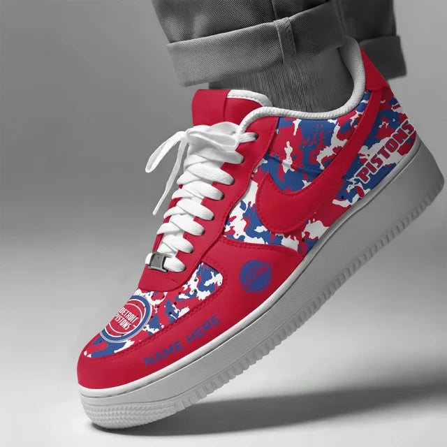 Limited Edition – Customized NBA Detroit Pistons Af1 Shoes