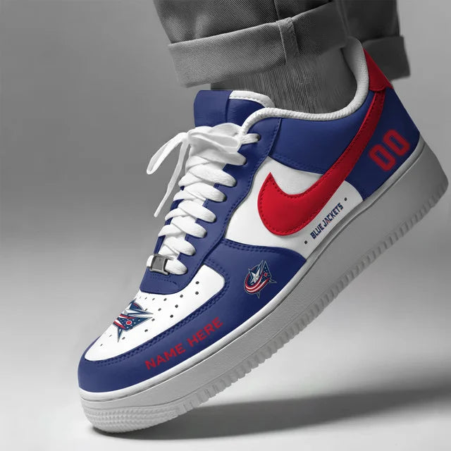 Limited Edition – Customized NHL Columbus Blue Jackets Af1 Shoes - Image 2
