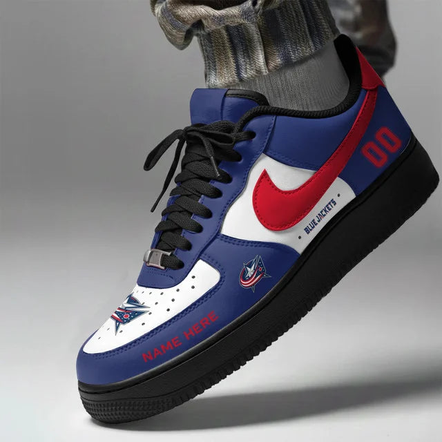 Limited Edition – Customized NHL Columbus Blue Jackets Af1 Shoes