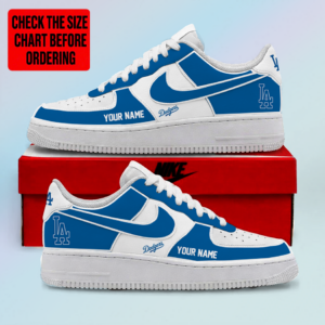 Limited Edition – Customized MLB Los Angeles Dodgers Af1 Shoes