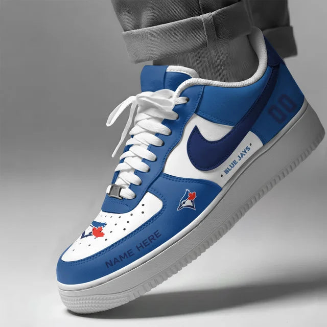 Limited Edition – Customized MLB Toronto Blue Jays Af1 Shoes - Image 2