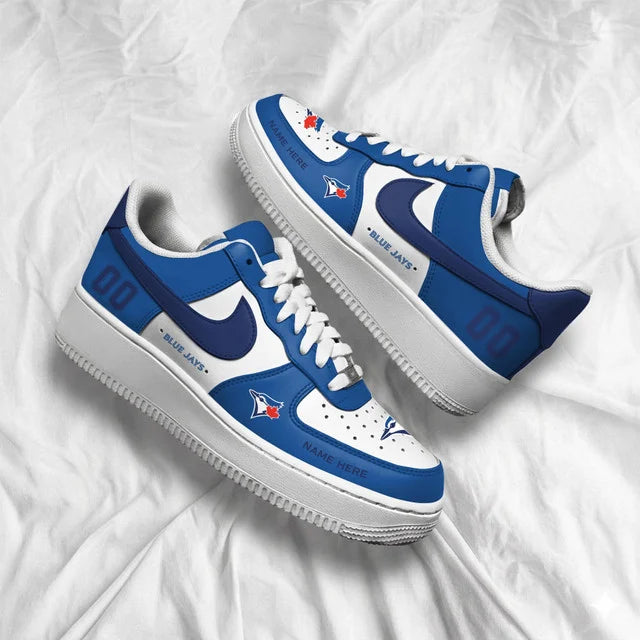 Limited Edition – Customized MLB Toronto Blue Jays Af1 Shoes - Image 4