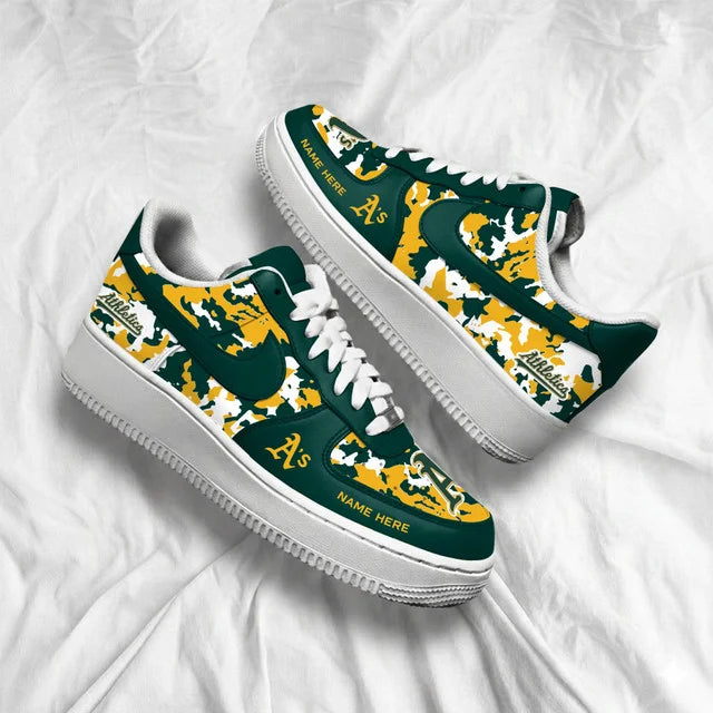Limited Edition – Customized MLB Oakland Athletics Af1 Shoes - Image 3