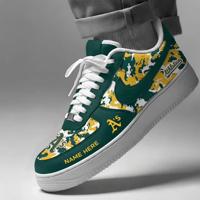 Limited Edition – Customized MLB Oakland Athletics Af1 Shoes