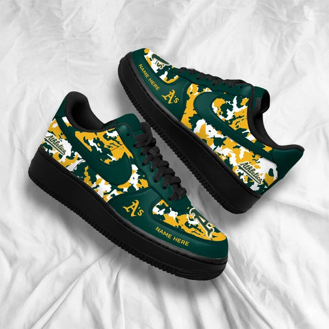 Limited Edition – Customized MLB Oakland Athletics Af1 Shoes - Image 4
