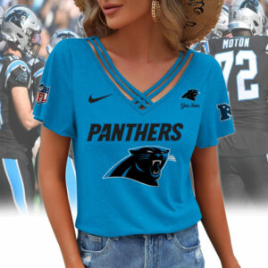 Limited Edition – Customized NFL Carolina Panthers V-Neck Shirt