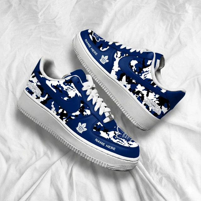 Limited Edition – Customized NHL Toronto Maple Leafs Af1 Shoes - Image 3