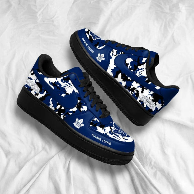 Limited Edition – Customized NHL Toronto Maple Leafs Af1 Shoes - Image 4