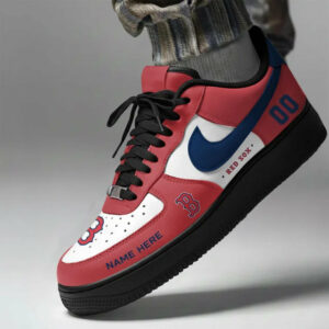 Limited Edition – Customized MLB Boston Red Sox Af1 Shoes