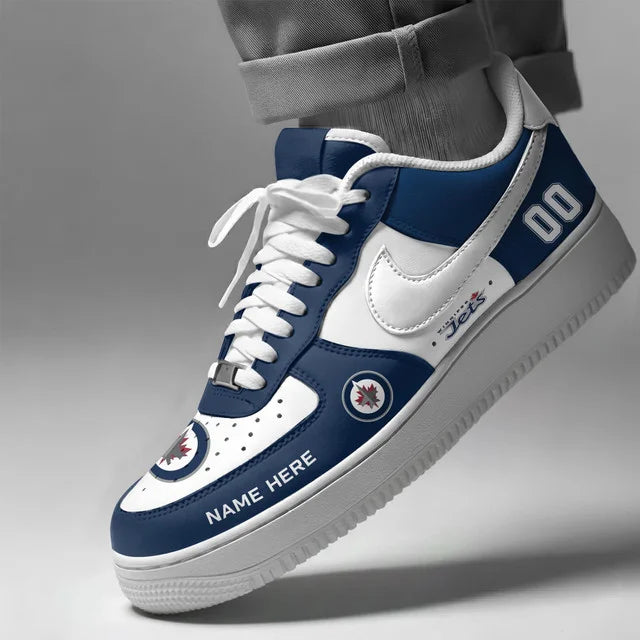 Limited Edition – Customized NHL Winnipeg Jets Af1 Shoes - Image 2