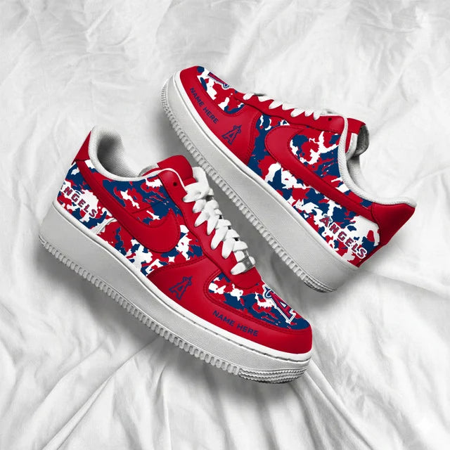 Limited Edition – Customized MLB Los Angeles Angels Af1 Shoes - Image 3