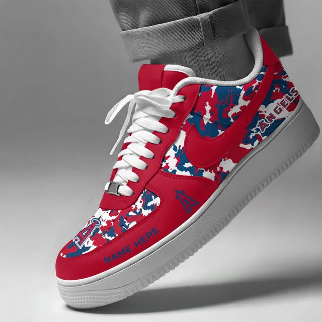 Limited Edition – Customized MLB Los Angeles Angels Af1 Shoes