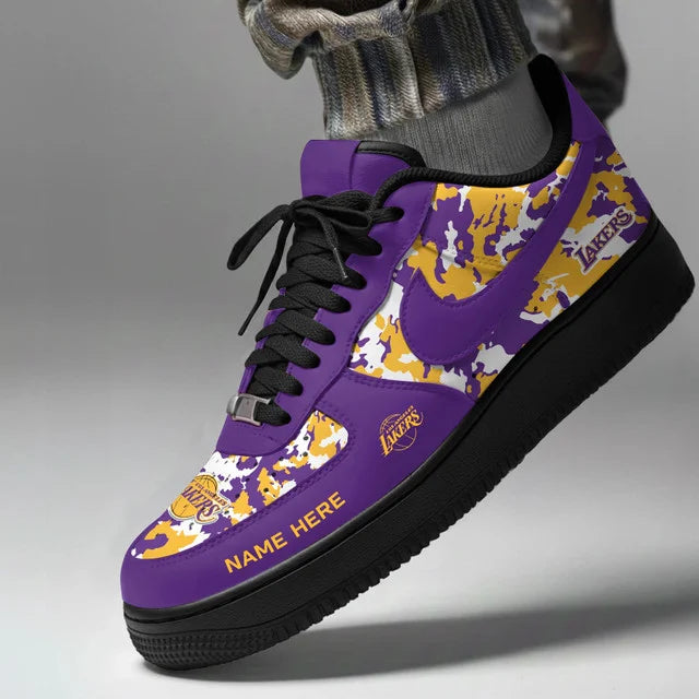 Limited Edition – Customized NBA Los Angeles Lakers Af1 Shoes - Image 2