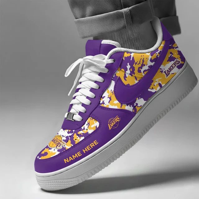 Limited Edition – Customized NBA Los Angeles Lakers Af1 Shoes