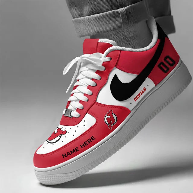 Limited Edition – Customized NHL New Jersey Devils Af1 Shoes - Image 2