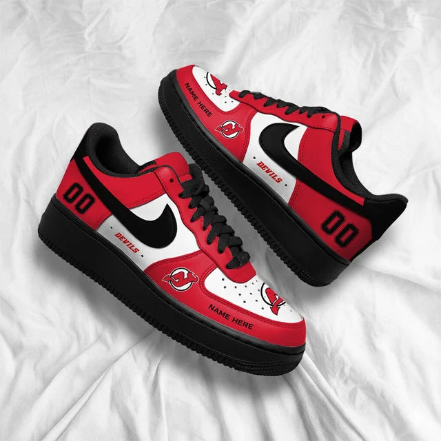 Limited Edition – Customized NHL New Jersey Devils Af1 Shoes - Image 3