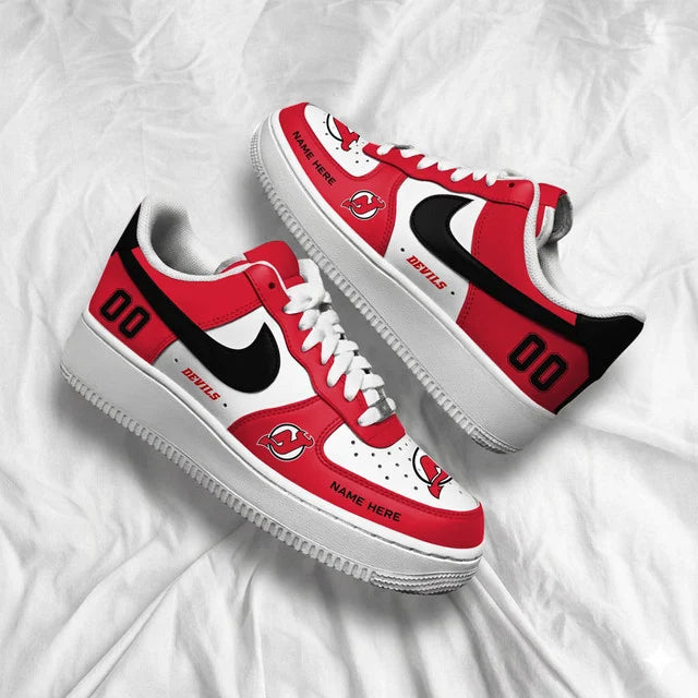 Limited Edition – Customized NHL New Jersey Devils Af1 Shoes - Image 4