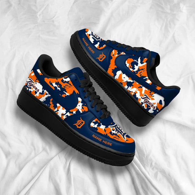 Limited Edition – Customized MLB Detroit Tigers Af1 Shoes - Image 4
