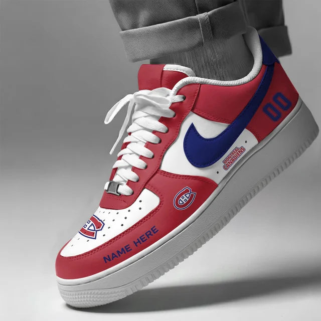 Limited Edition – Customized NHL Montreal Canadiens Af1 Shoes - Image 2