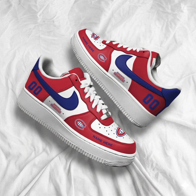 Limited Edition – Customized NHL Montreal Canadiens Af1 Shoes - Image 4