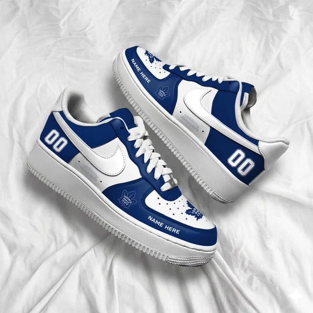 Limited Edition – Customized NHL Toronto Maple Leafs Af1 Shoes - Image 4