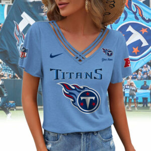 Limited Edition – Customized NFL Tennessee Titans V-Neck Shirt