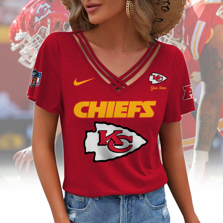 Limited Edition – Customized NFL Kansas City Chiefs V-Neck Shirt