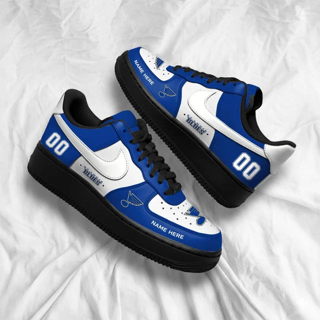 Limited Edition – Customized NHL St. Louis Blues Af1 Shoes - Image 3
