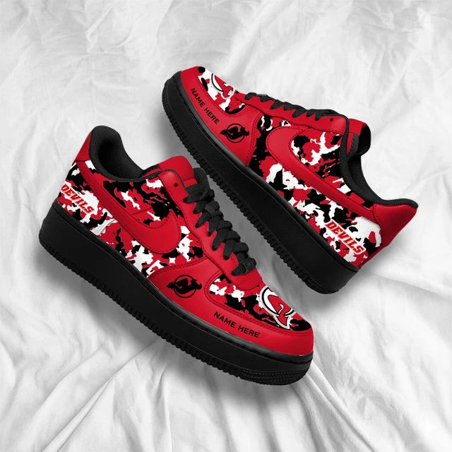 Limited Edition – Customized NHL New Jersey Devils Af1 Shoes - Image 4