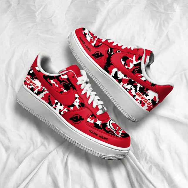Limited Edition – Customized NHL New Jersey Devils Af1 Shoes - Image 3