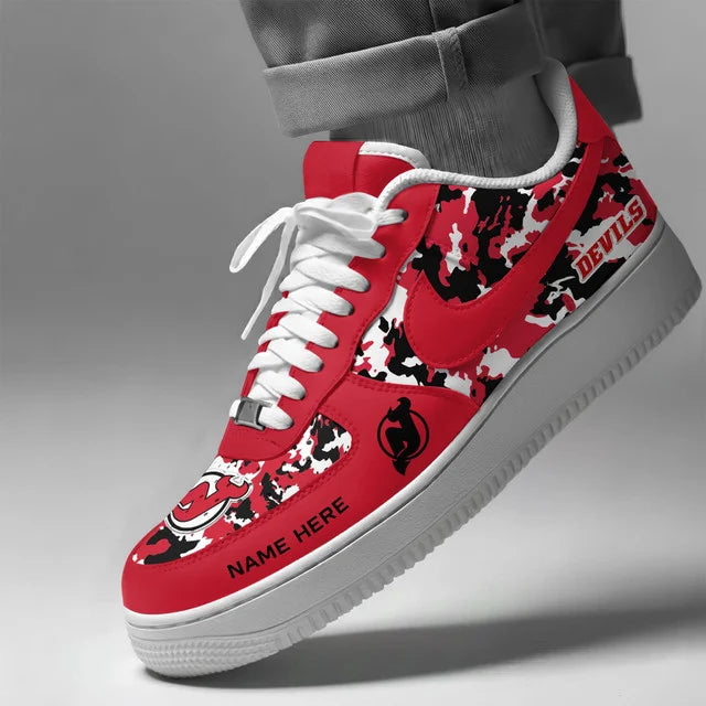 Limited Edition – Customized NHL New Jersey Devils Af1 Shoes