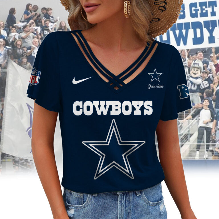 Limited Edition – Customized NFL Dallas Cowboys V-Neck Shirt
